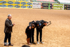 Landrat Richard Reisinger, Sue Chandraratne, Mathias Dögel und Albert Spreu bei der CACIT Germany 2025 in der Ostbayernhalle